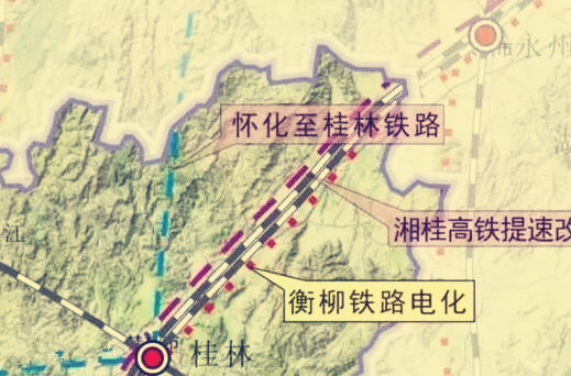 懷桂高鐵最新線路圖